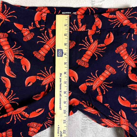 Old Navy Pixie Ankle Lobster Pants Women's 28 Navy Red Coastal Grandma - Picture 6 of 8